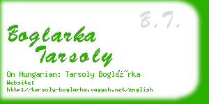 boglarka tarsoly business card